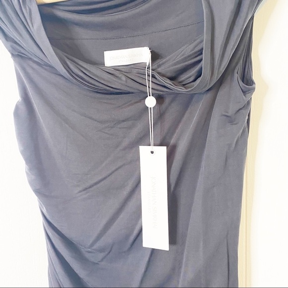 Jonathan Simkhai Standard Dress NWT Divya Slinky Jersey Cap Sleeve Twist dress - Picture 5 of 6
